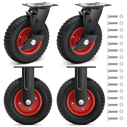8-Inch Heavy-Duty Outdoor Casters